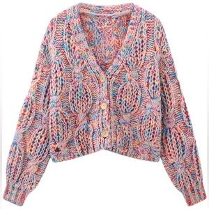 Evie Multicolor Knit Cardigan